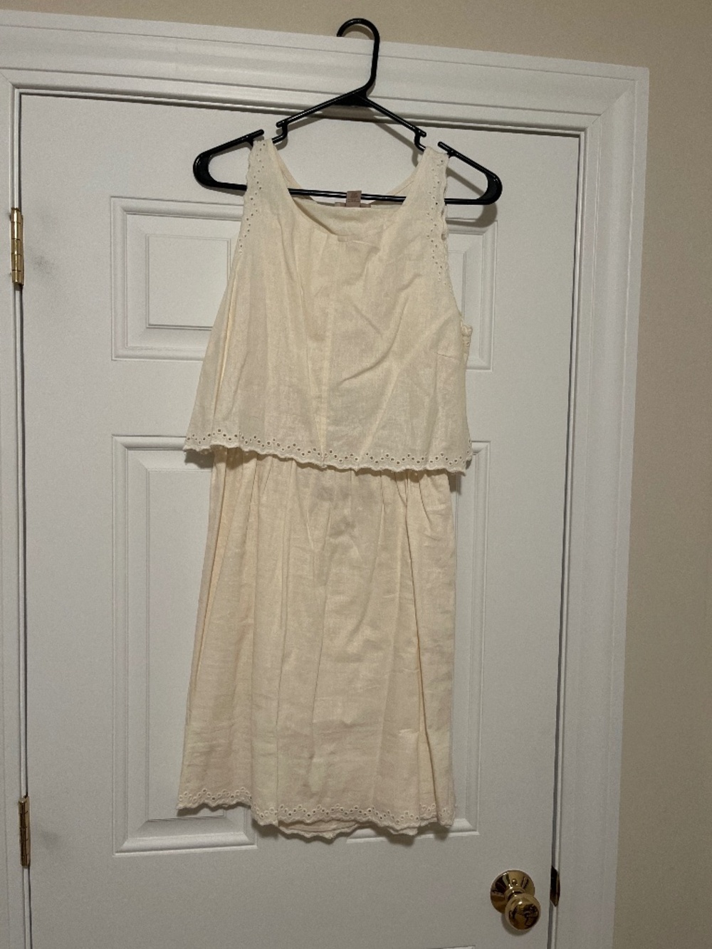 Loft linen cutout back dress